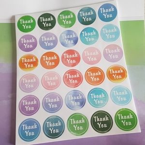 120 pcs Thank You Stickers 1.5" Inches